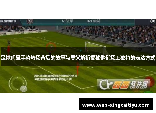 足球明星手势转场背后的故事与意义解析揭秘他们场上独特的表达方式